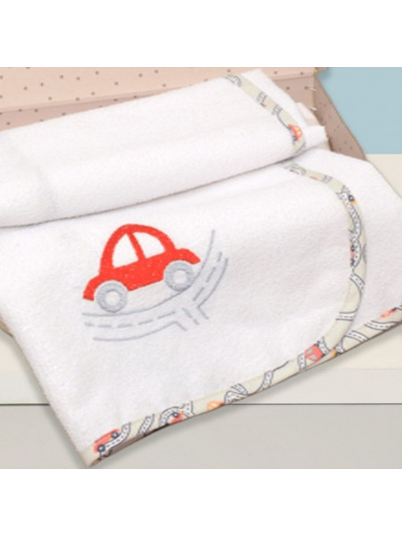 Baby Oliver Des 214-1 Πάνα Αγκαλιάς Φανελένια Λευκή 80x80cm
