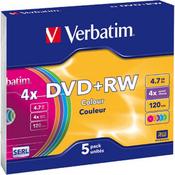 Verbatim 43297 Εγγράψιμα DVD+RW 4x 4.7GB 5τμχ