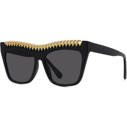 Stella McCartney SC40009I 01A Γυναικεία Γυαλιά Ηλίου Πεταλούδα Κοκάλινα Μαύρα με Μαύρο Φακό