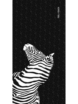 Feel & Touch Printed 07 Πετσέτα Θαλάσσης Microfiber Μαύρη 80x160cm