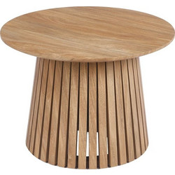 Woodwell RIM-II Τραπεζάκι Σαλονιού MDF με Ξύλινη Βάση Φ60xΥ42cm Ε7664,1