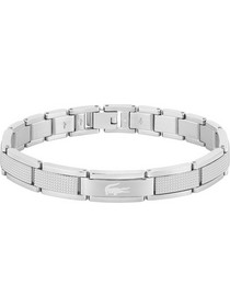 Lacoste Ανδρικό Βραχιόλι Χειροπέδα από Ατσάλι Ασημί 2040188