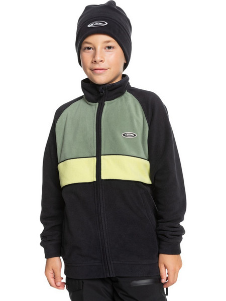 Quiksilver Παιδική Ζακέτα Fleece με Φερμουάρ Μαύρη Χακί EQBFT03904-KVJ0