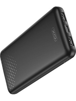 XO PB312 Power Bank 10000mAh 10W με 2 Θύρες USB-A & Θύρα USB-C Black