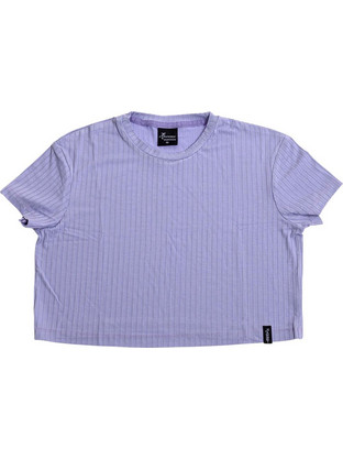 Target Παιδικό Crop Top Κοντομάνικο Λιλά S25-14570-48