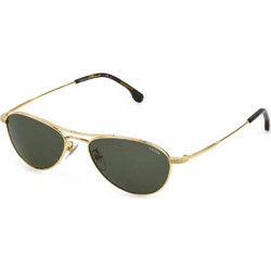 Lozza SL2400 0300 Ανδρικά Γυαλιά Ηλίου Aviator Μεταλλικά Χρυσά με Πράσινο Φακό