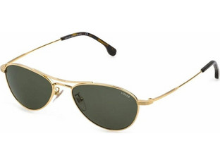 Lozza SL2400 0300 Ανδρικά Γυαλιά Ηλίου Aviator Μεταλλικά Χρυσά με Πράσινο Φακό