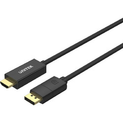 Unitek Καλώδιο DisplayPort 1.2 to HDMI Male 1.8m Black V1608A