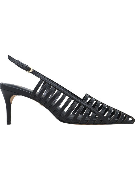 Carrano Γόβες Slingback Δερμάτινες με Τακούνι Στιλέτο Μαύρες 439022-CAB01