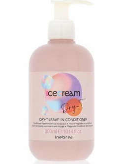 Inebrya Ice Cream Dry-T Leave In Conditioner Κρέμα για Επανόρθωση για Ξηρά Ταλαιπωρημένα & Βαμμένα Mαλλιά 300ml