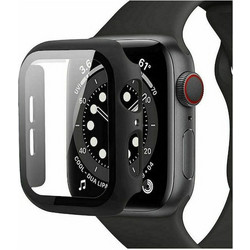 Siipro 360 Πλαστική Θήκη Tempered Glass για Apple Watch 2 / 3 42mm Μαύρη