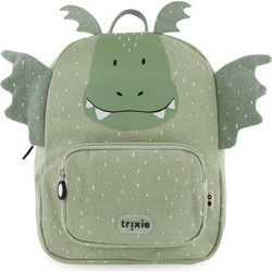 Trixie Mr. Dragon Σχολική Τσάντα Πλάτης Νηπιαγωγείου Πράσινη T90196