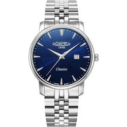 Roamer Classico Ανδρικό Ρολόι με Ασημί Μεταλλικό Μπρασελέ R971856414550