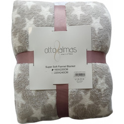 Joli Παιδική Κουβέρτα Fleece Microfiber Αστεράκια 160x220 Γκρι