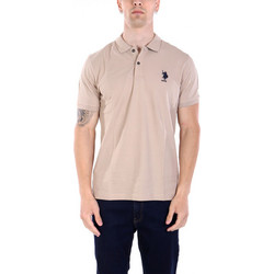 U.S. Polo Assn. Ανδρική Μπλούζα Polo Κοντομάνικη Εκρού US41197027P50-226