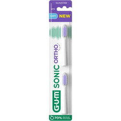 Gum Sonic Ortho Ανταλλακτικές Κεφαλές Ηλεκτρικής Οδοντόβουρτσας 2τμχ