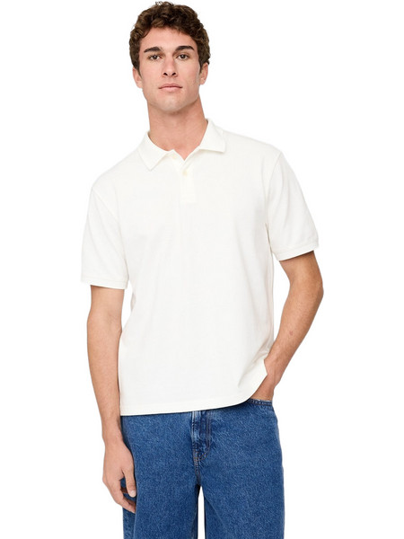 Gap Ανδρική Μπλούζα Polo Κοντομάνικη Λευκή 744518-006