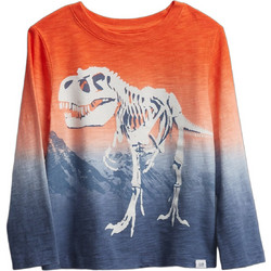 Gap Παιδικό T-Shirt Μακρυμάνικο Πορτοκαλί Γκρι 649651000