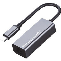 Powertech PT-1455 Ενσύρματος Ethernet USB-C Αντάπτορας Δικτύου 1Gbps