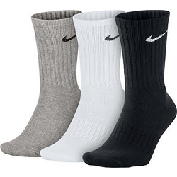 Nike Βαμβακερές Ανδρικές Κάλτσες Ψηλές Μαύρες Λευκές Γκρι 3Pack SX4508-965