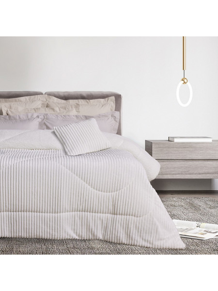 Das Home Κουβερτοπάπλωμα Υπέρδιπλο Hollowfiber 220x240 Sherpa 1364 White