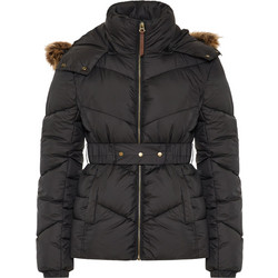 Funky Buddha Γυναικείο Μπουφάν Χειμωνιάτικο Puffer Μακρύ Μαύρο FBL012-100-01