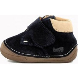 Bopy Kokovol Παιδικά Μποτάκια Navy Μπλε Μαύρα Suede με Σκρατς