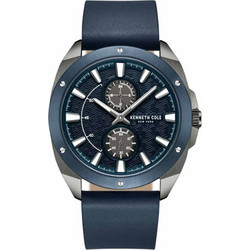 Kenneth Cole Ανδρικό Ρολόι με Μπλε Δερμάτινο Λουράκι KCWGF0035601