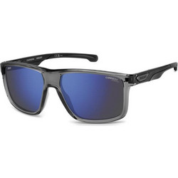 Carrera CA056/S KB7/XT60 Ανδρικά Γυαλιά Ηλίου Μάσκα Κοκάλινα Μαύρα με Μπλε Φακό