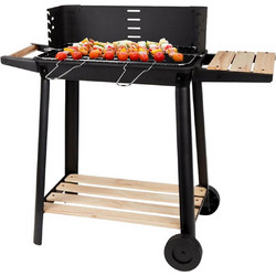 BBQ 27090V Μεταλλική Ψησταριά Κάρβουνου με Ρόδες Επιφάνειας 49x28cm