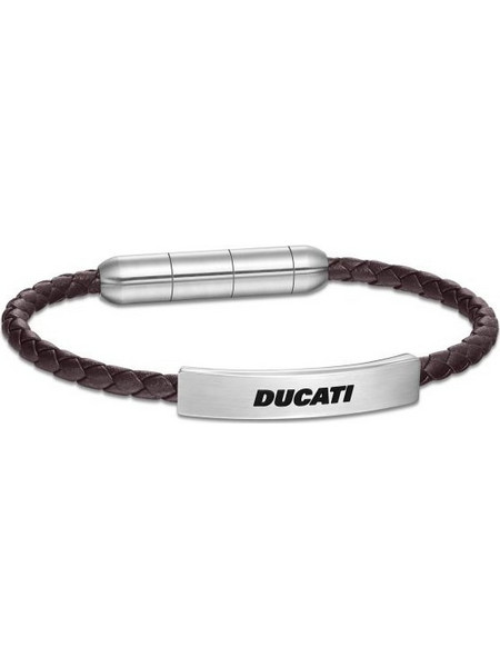 Ducati Trail Ανδρικό Βραχιόλι Χειροπέδα από Δέρμα & Ατσάλι DTAGB0004701