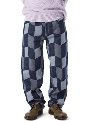 Huf Ανδρικό Τζιν Παντελόνι Relaxed Εφαρμογή Navy Μπλε PT00340-DENIM