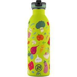 24Bottles Veggie Friends Παιδικό Παγούρι Θερμός Ανοξείδωτο BPA Free Lime 500ml