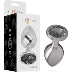 Intense Metal Πρωκτική Σφήνα Diamond Plug 9cm Διαφανής D-234373