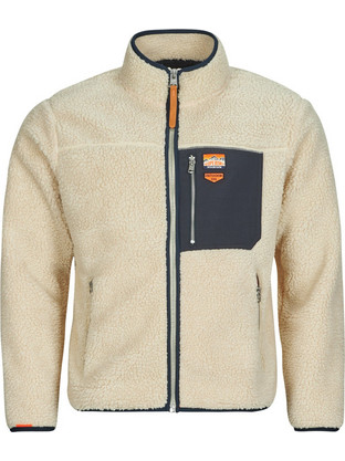 Superdry Ανδρική Ζακέτα Fleece με Φερμουάρ Μπεζ M2014141A-1LG