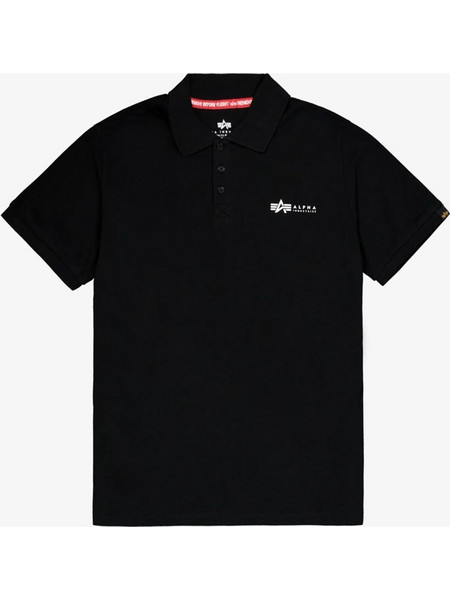 Alpha Industries Ανδρική Μπλούζα Polo Κοντομάνικη Μαύρη 106600-03