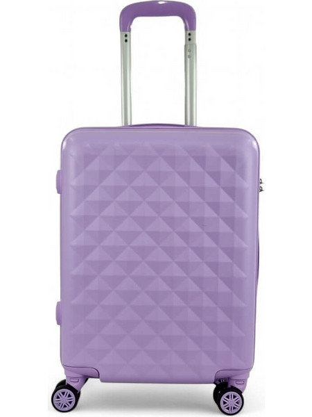 Playbags Collection PS067C Βαλίτσα Καμπίνας 55x40x20cm με 4 Ρόδες Λιλά