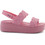 Crocs Brooklyn Ανατομικές Καλοκαιρινές Γυναικείες Πλατφόρμες Χαμηλές Ροζ 209977-6XX