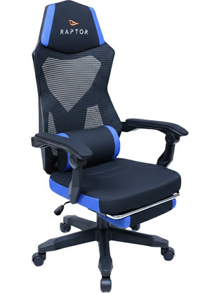 PoliHome Raptor Venom Καρέκλα Gaming Mesh Μαύρη Μπλε 162884059