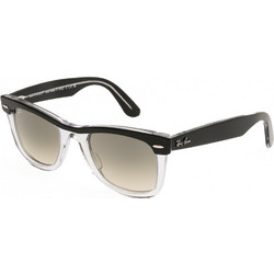 Ray-Ban RB2240 129432 Ανδρικά Γυαλιά Ηλίου Τετράγωνα Κοκάλινα Μαύρα με Καφέ Φακό