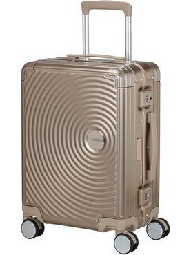 American Tourister Soundbox 155707-1133 Βαλίτσα Καμπίνας 55x40x23cm με 4 Ρόδες Χρυσή