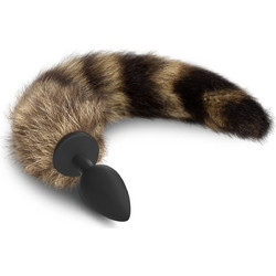 Crushious Foxy Delight Πρωκτική Σφήνα Tail Plug 6cm Καφέ Μαύρη EX17231