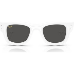 Ray-Ban RB4940B 686387 Ανδρικά Γυαλιά Ηλίου Τετράγωνα Κοκάλινα Λευκά με Μαύρο Φακό
