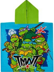 Ninja Turtles Παιδικό Πόντσο Θαλάσσης Γαλάζιο 60x120cm 1235569