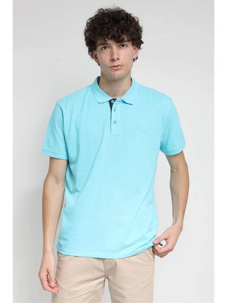 Van Hipster Ανδρική Μπλούζα Polo Κοντομάνικη Γαλάζια 71997