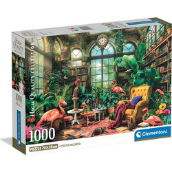 Puzzle Clementoni High Quality Collection Βιβλιοθήκη στο Σπιτάκι του Κήπου 1000 Κομμάτια