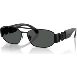 Versace VE2287 126187 Ανδρικά Γυαλιά Ηλίου Ορθογώνια Κοκάλινα Μαύρα με Μαύρο Φακό