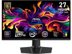 MSI MAG 271QP X24 QD-OLED HDR Gaming Monitor 26.5" 2560x1440 QHD 240Hz 0.03ms