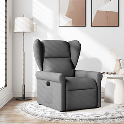 vidaXL Πολυθρόνα Relax με Υποπόδιο Ανακλινόμενη Γκρι 4015657