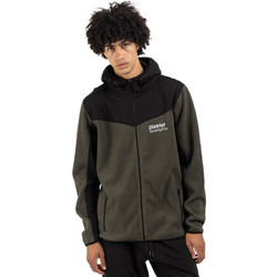 District75 Ανδρική Ζακέτα Fleece με Κουκούλα και Φερμουάρ Χακί 225MHZ-174-0X6